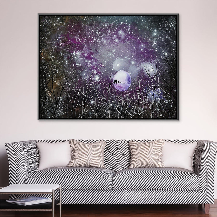 Amethyst Night Canvas Art 45 x 30cm / Unframed Canvas Print Clock Canvas