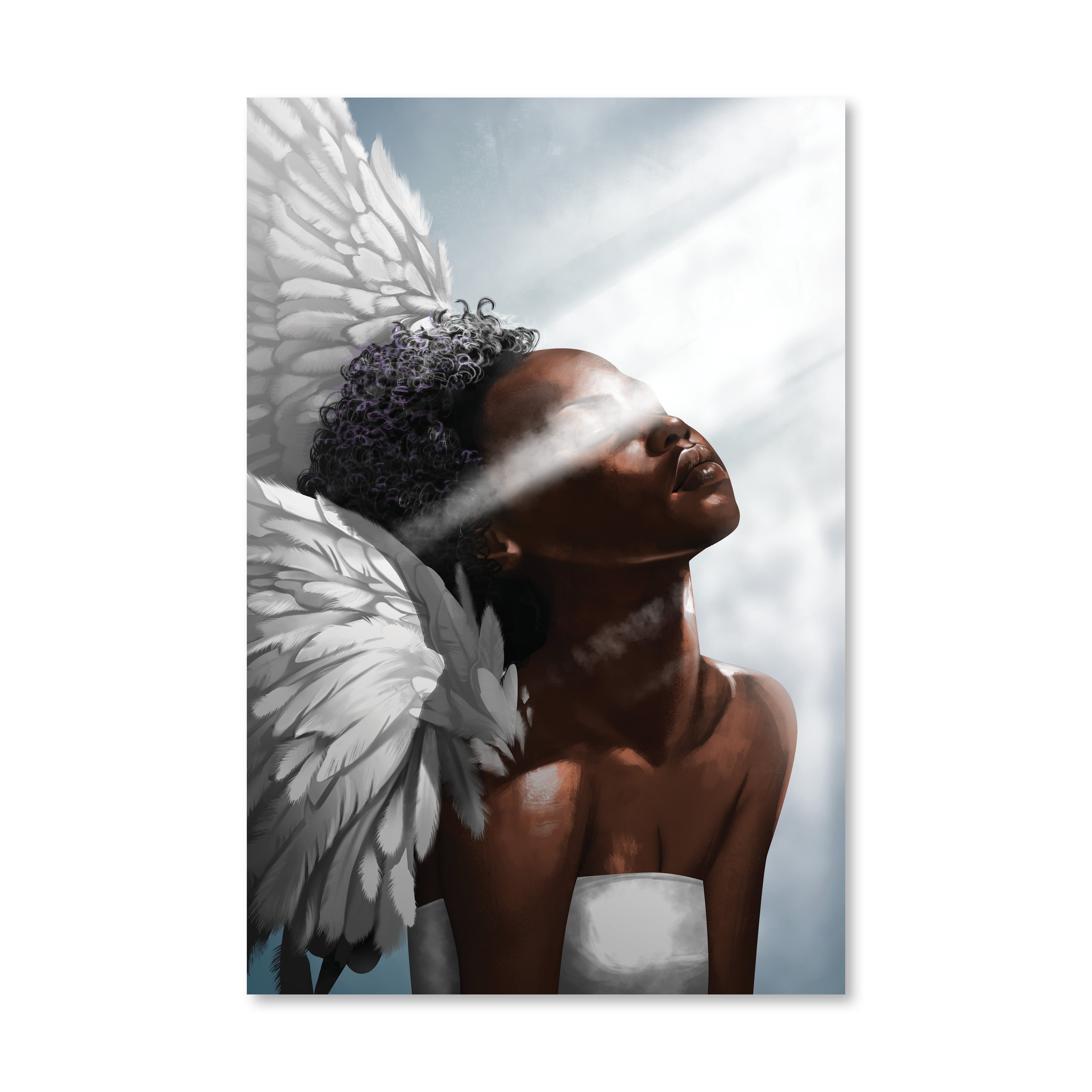 Angel Light Canvas Art Clock Canvas