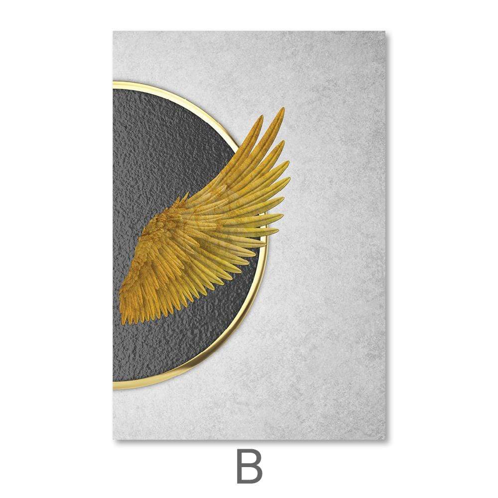 Angel Wings Canvas Art B / 40 x 60cm / Unframed Canvas Print Clock Canvas