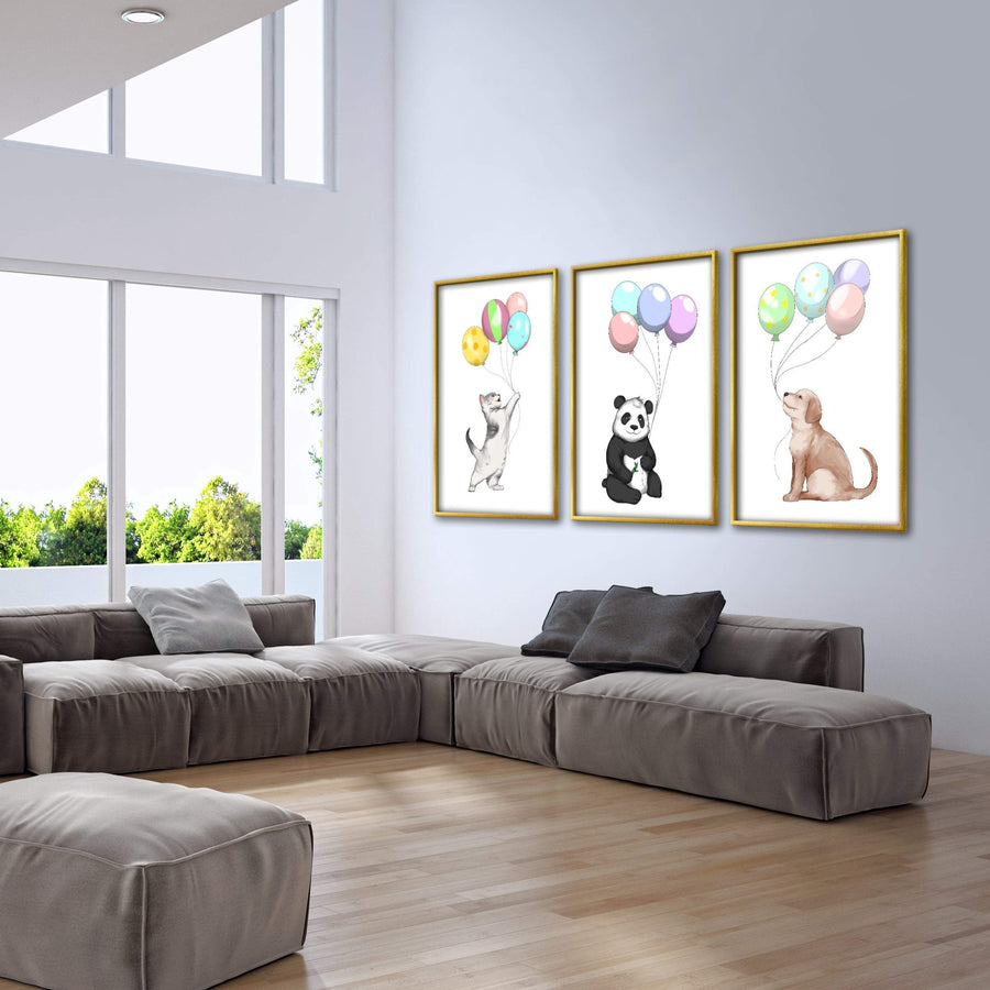 Animal Parade Canvas Art Clock Canvas