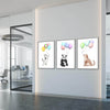 Animal Parade Canvas Art Clock Canvas