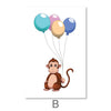 Animal Party Canvas Art B / 40 x 60cm / Unframed Canvas Print Clock Canvas