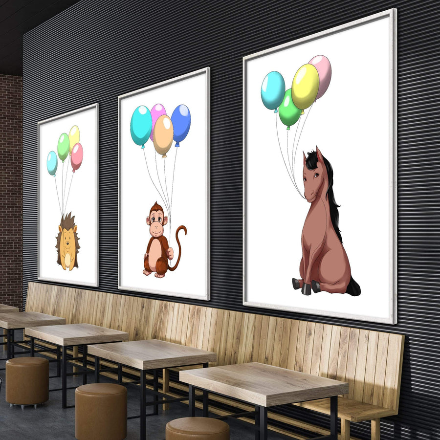 Animal Party Canvas Art Clock Canvas