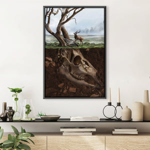 Animal Skull Canvas Art 30 x 45cm / Unframed Canvas Print Clock Canvas