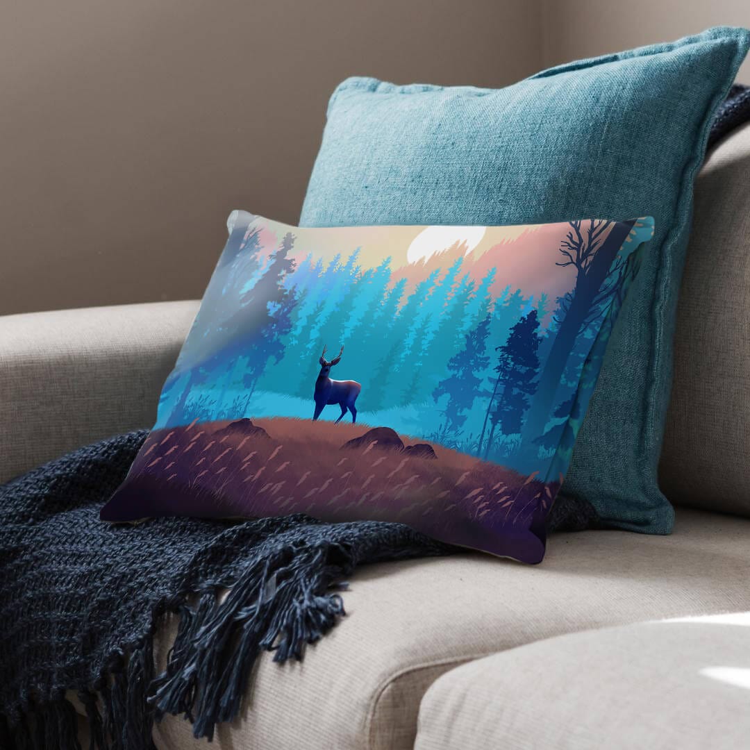 Antlers in the Forest Cushion Cushion Cushion Landscape Clock Canvas