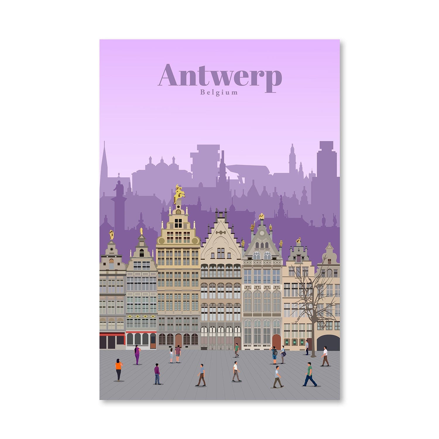 Antwerp Canvas - Studio 324 Art Clock Canvas