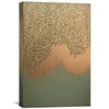 Aqua Gold Shimmer Canvas Art Clock Canvas