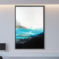Aqua Wave Canvas Art Clock Canvas