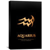 Aquarius - Gold old Clock Canvas