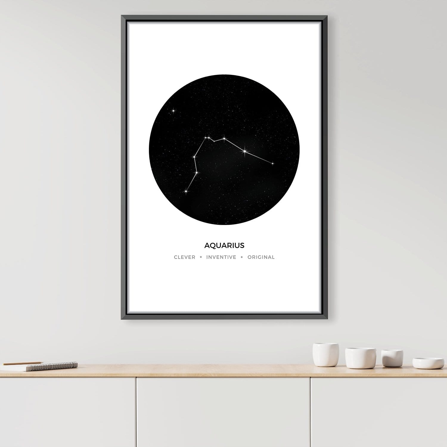 Aquarius Traits Canvas Art Clock Canvas