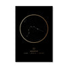 Aquarius Traits Gold Canvas Art 40 x 50cm / No Board - Canvas Print Only Clock Canvas