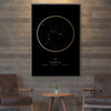 Aquarius Traits Gold Canvas Art Clock Canvas