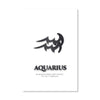 Aquarius - White Canvas Art Clock Canvas