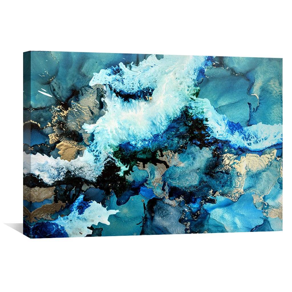 Arctic Blue Canvas Art Clock Canvas