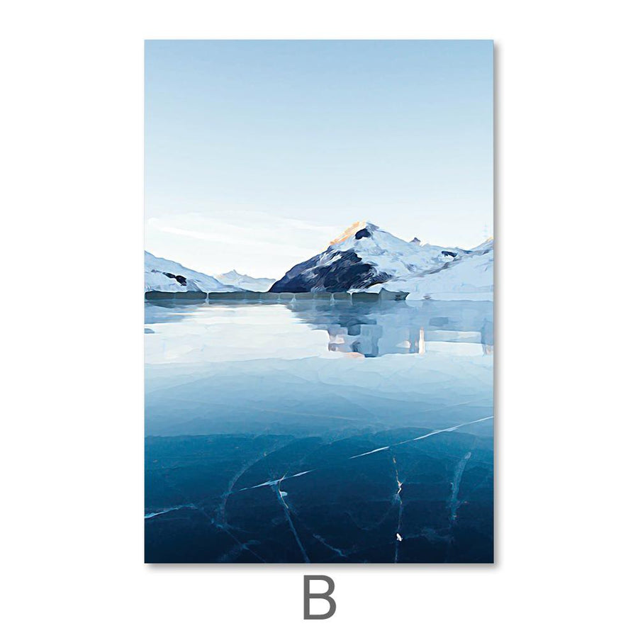 Arctic Landscape Canvas Art B / 40 x 50cm / No Board - Canvas Print Only Clock Canvas