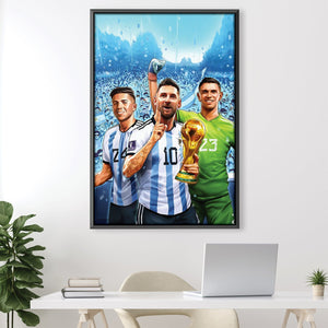 Argentinas Winning Trio Canvas Art Clock Canvas