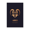 Aries - Gold Canvas Art Clock Canvas