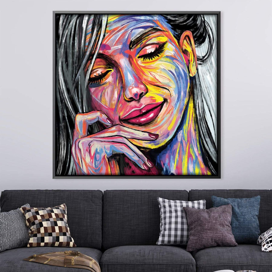 Artistic Woman Canvas Art Clock Canvas