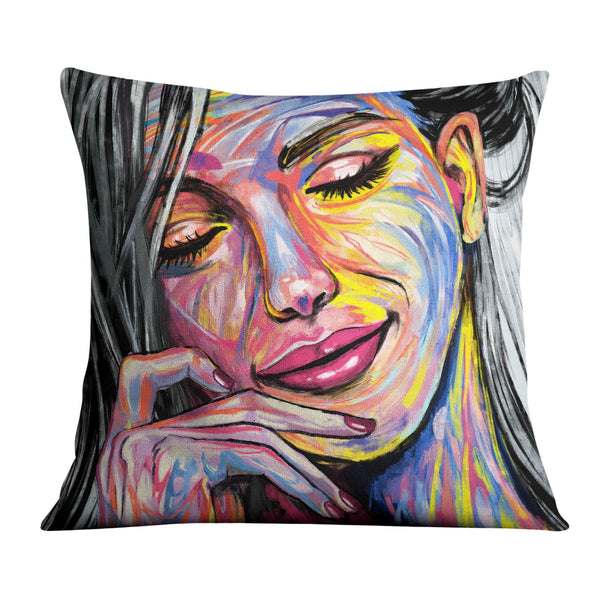 Artistic Woman Cushion Cushion Cushion Square Clock Canvas