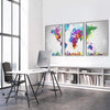 Artistic World Map Canvas Art Clock Canvas