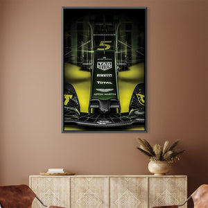 Aston Martin-F1-Green Canvas Art 30 x 45cm / Unframed Canvas Print Clock Canvas