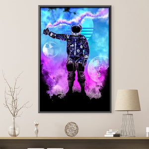 Astronaut Smoke Canvas Art Clock Canvas
