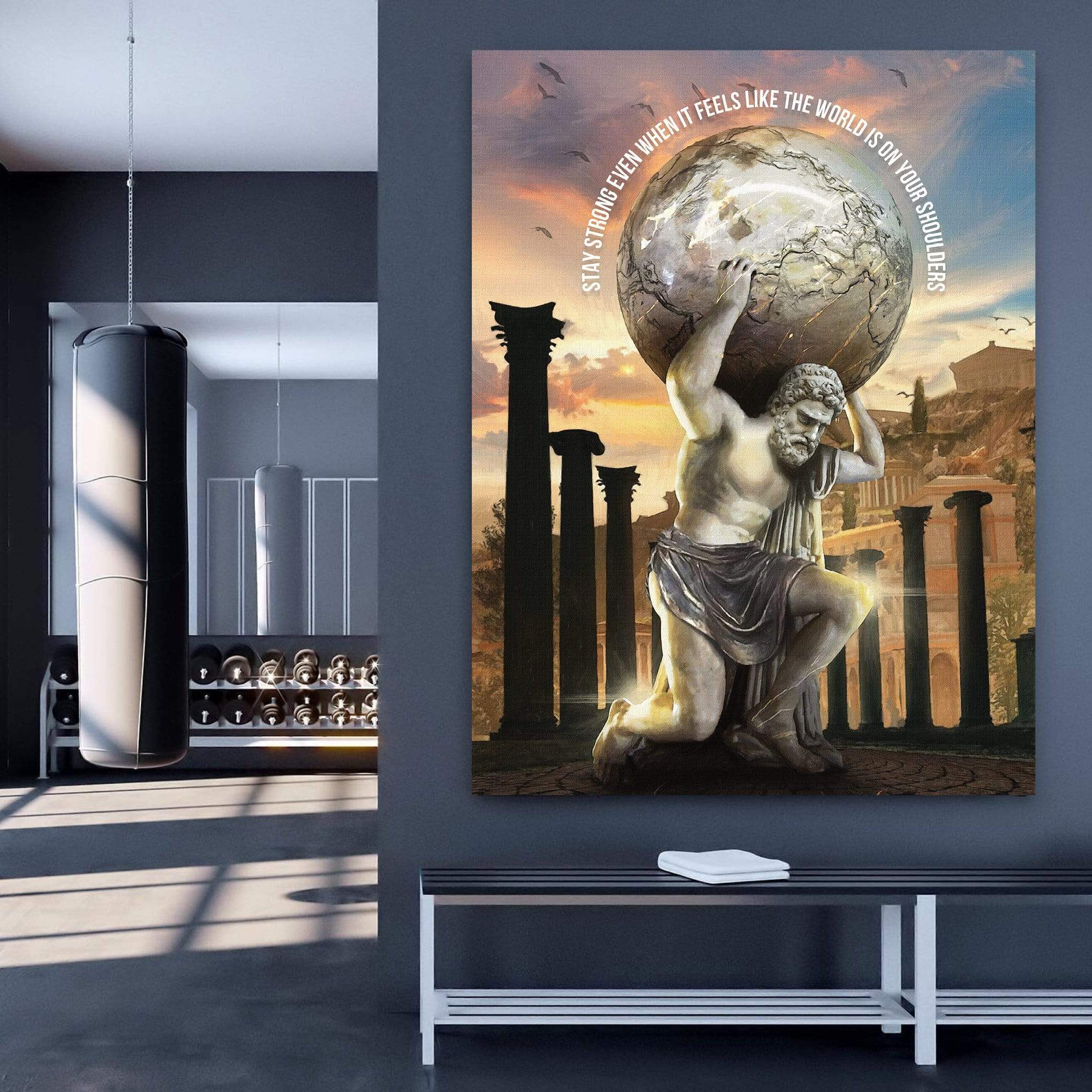 Atlas Strength - Quote Clock Canvas