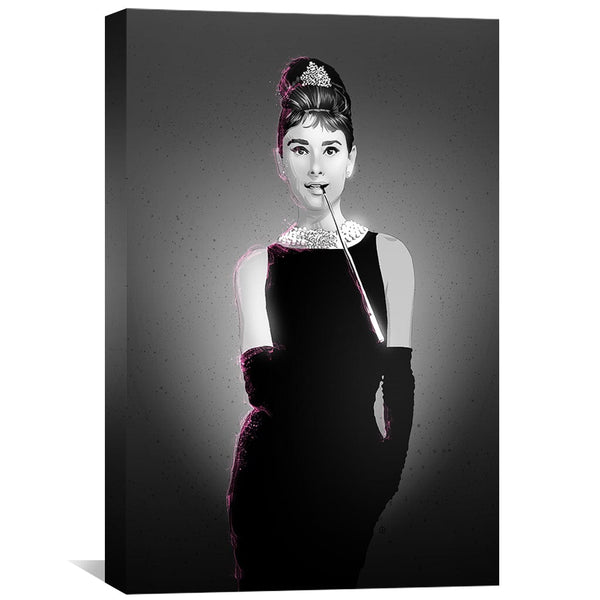 Audrey Hepburn 2 Canvas Art Clock Canvas