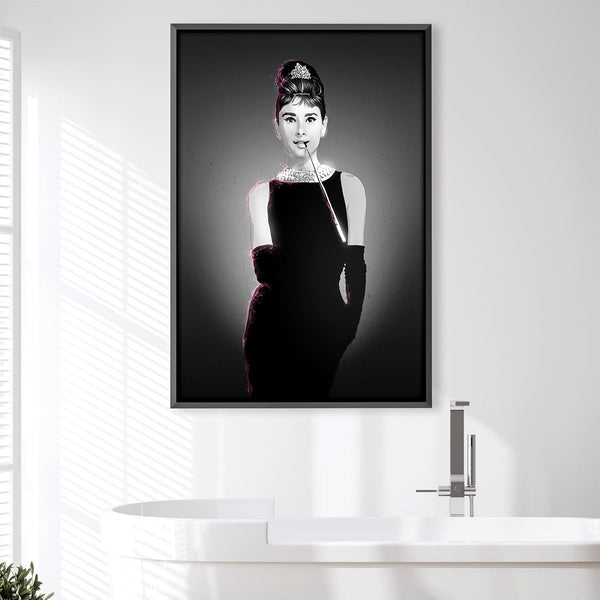 Audrey Hepburn 2 Canvas Art 30 x 45cm / Unframed Canvas Print Clock Canvas