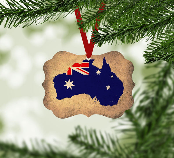 Australia Ornament Christmas Ornament Victorian 10.8 x 8cm Clock Canvas