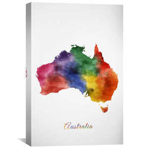 Australia Rainbow Canvas Art 30 x 45cm / Unframed Canvas Print Clock Canvas