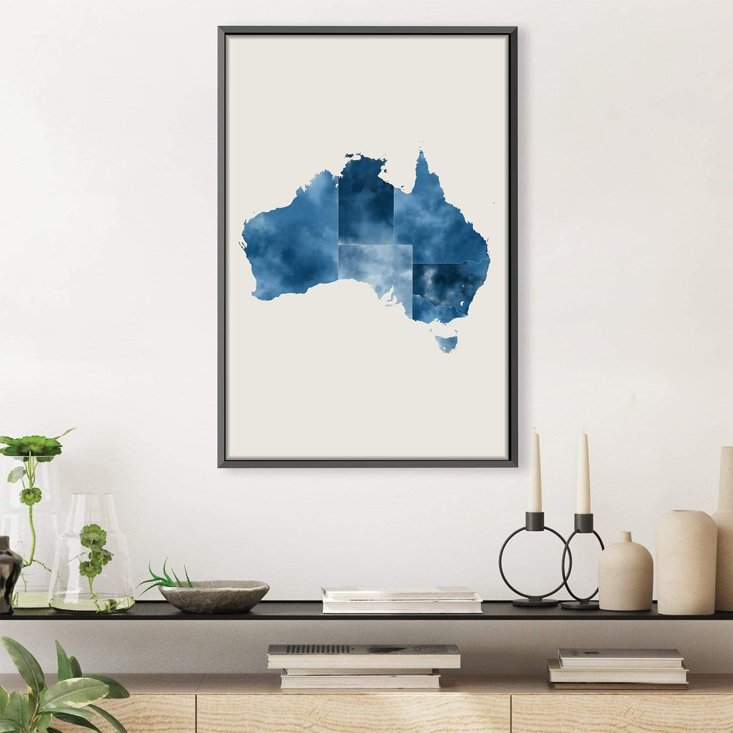 Australia Watercolor Canvas Art Clock Canvas