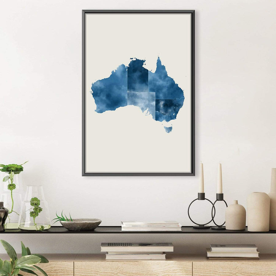 Australia Watercolor Canvas Art Clock Canvas