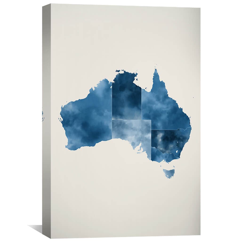 Australia Watercolor Canvas Art 30 x 45cm / Unframed Canvas Print Clock Canvas