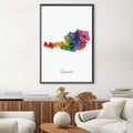 Austria Rainbow Canvas Art Clock Canvas