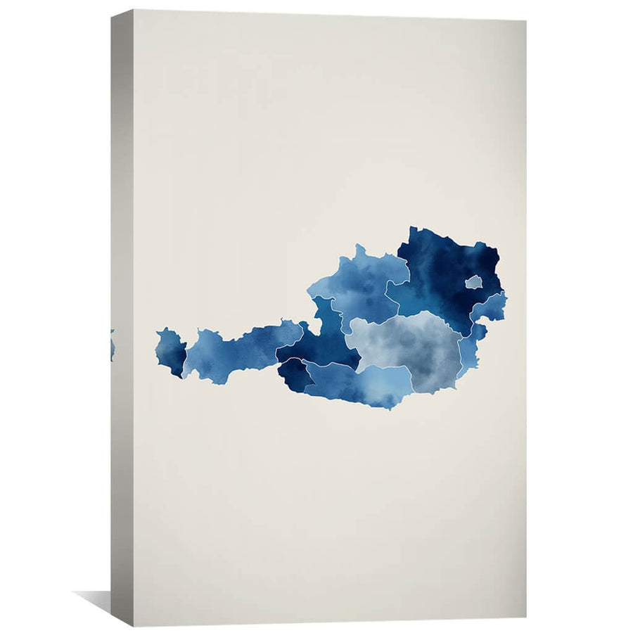 Austria Watercolor Canvas Art 30 x 45cm / Unframed Canvas Print Clock Canvas