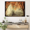 Autumn Bench Canvas Art Clock Canvas
