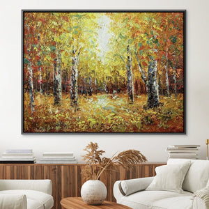 Autumn Elegance Oil Painting Oil 45 x 30cm / Oil Painting Clock Canvas