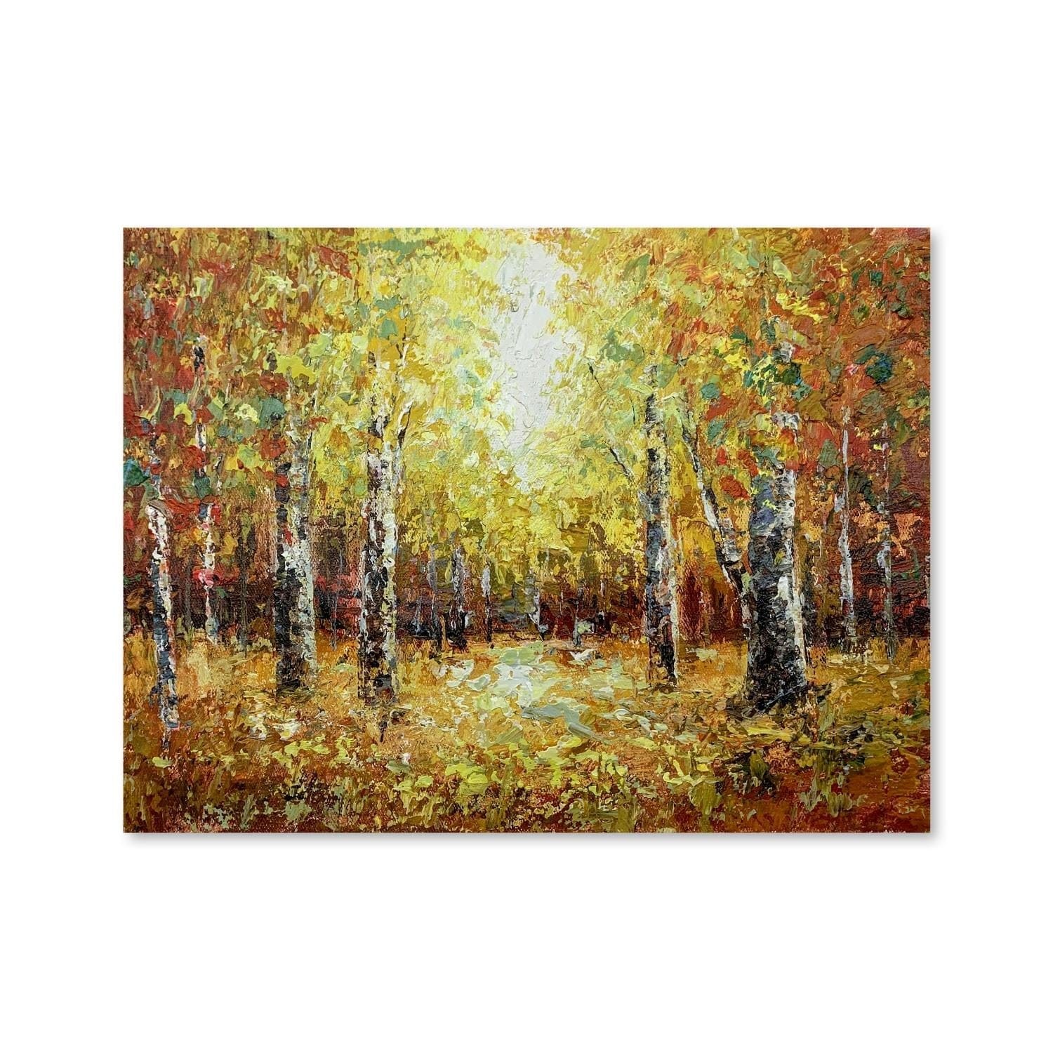 Autumn Elegance Oil Painting Oil Clock Canvas