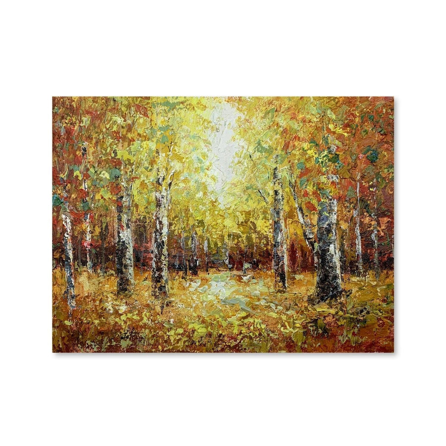 Autumn Elegance Oil Painting Oil Clock Canvas