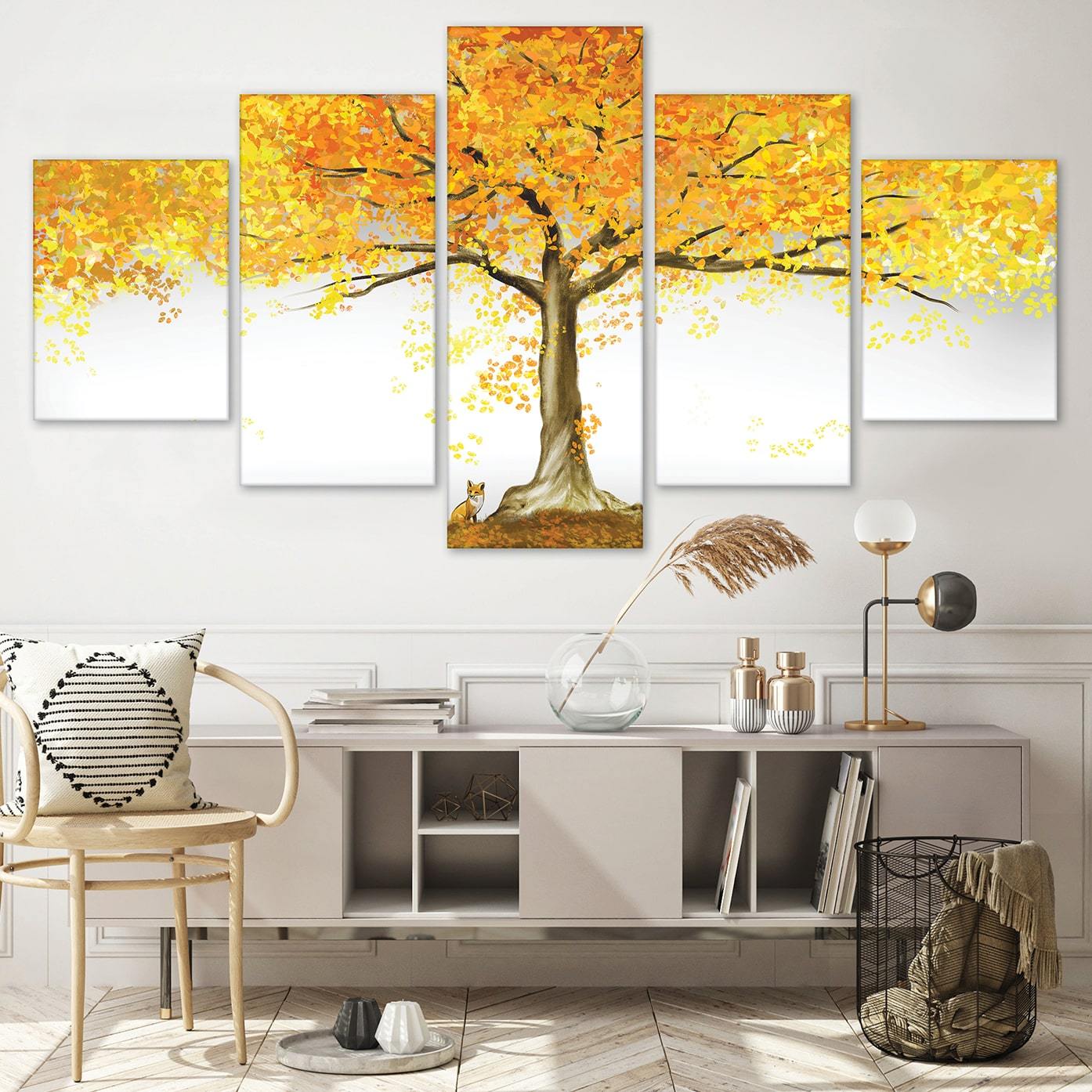 Autumn Fox Canvas - 5 Panel product thumbnail