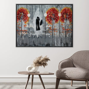 Autumn Rain Canvas Art 45 x 30cm / Unframed Canvas Print Clock Canvas