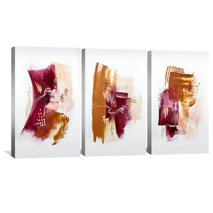Autumnal Bliss Canvas Art Set of 3 / 40 x 50cm / No Board - Canvas Print Only Clock Canvas