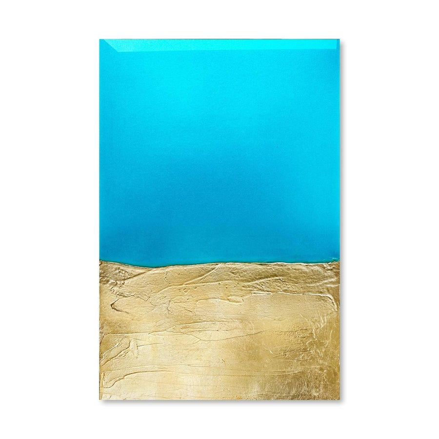 Azure Gold Canvas Art Clock Canvas