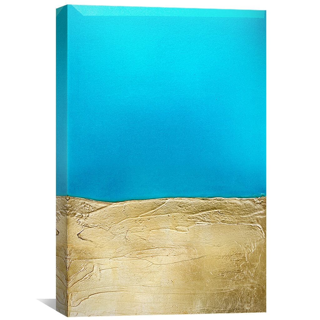 Azure Gold Canvas Art 30 x 45cm / Unframed Canvas Print Clock Canvas