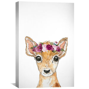 Baby Deer Canvas Art Clock Canvas