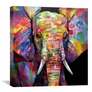 Baby Elephant Canvas Art Clock Canvas