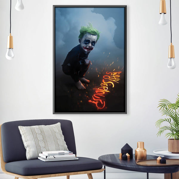 Baby Joker Canvas Art 30 x 45cm / Unframed Canvas Print Clock Canvas