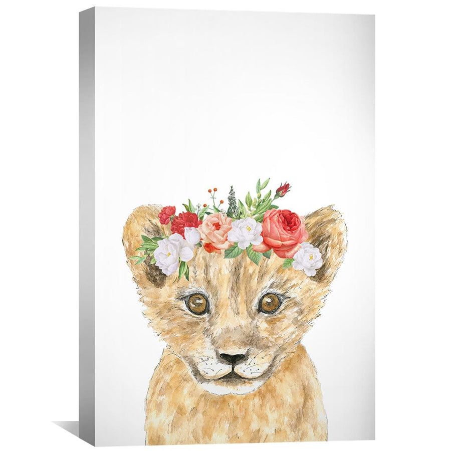 Baby Lion Canvas Art Clock Canvas