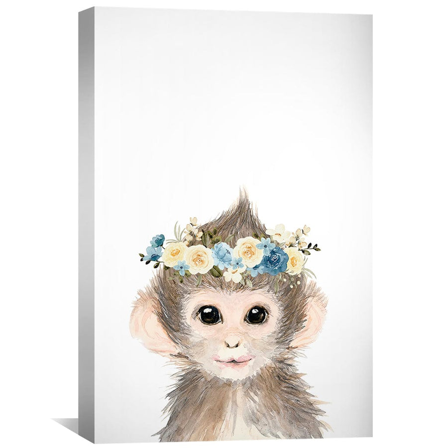 Baby Monkey Canvas Art Clock Canvas